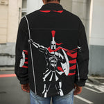 Spartan Warrior Print Men's Shirt Jacket