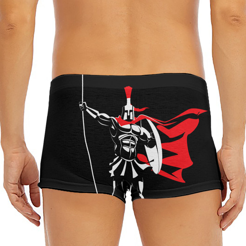 Spartan Warrior Print Men's Short Boxer Briefs