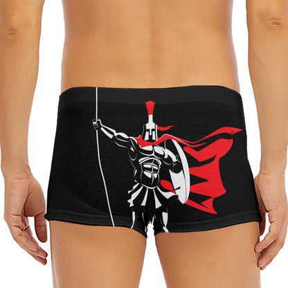 Spartan Warrior Print Men's Short Boxer Briefs