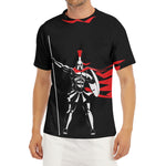 Spartan Warrior Print Men's Short Sleeve Rash Guard