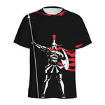 Spartan Warrior Print Men's Sports T-Shirt
