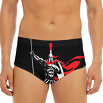 Spartan Warrior Print Men's Triangle Swim Briefs