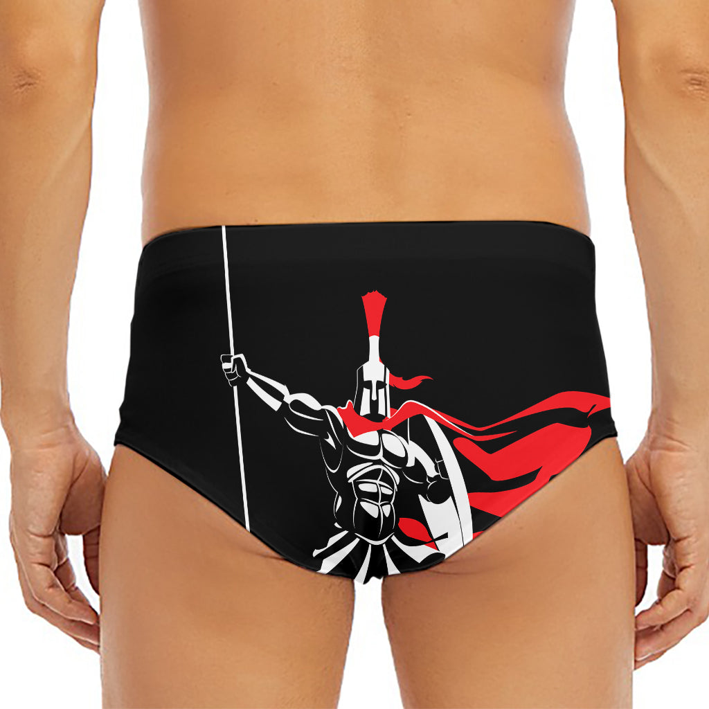 Spartan Warrior Print Men's Triangle Swim Briefs