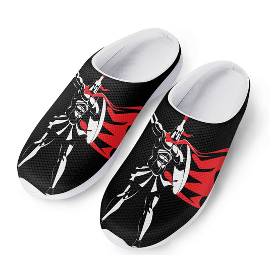 Spartan Warrior Print Mesh Casual Shoes