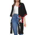 Spartan Warrior Print Open Front Beach Cover Up