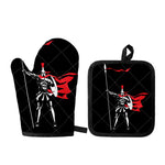 Spartan Warrior Print Oven Mitt And Pot Holder Set
