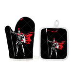 Spartan Warrior Print Oven Mitt And Pot Holder Set