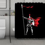 Spartan Warrior Print Polyester Shower Curtain
