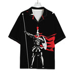 Spartan Warrior Print Rayon Hawaiian Shirt