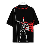 Spartan Warrior Print Rayon Hawaiian Shirt