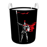 Spartan Warrior Print Round Laundry Basket
