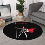 Spartan Warrior Print Round Rug