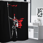 Spartan Warrior Print Shower Curtain