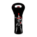 Spartan Warrior Print Single Neoprene Wine Tote