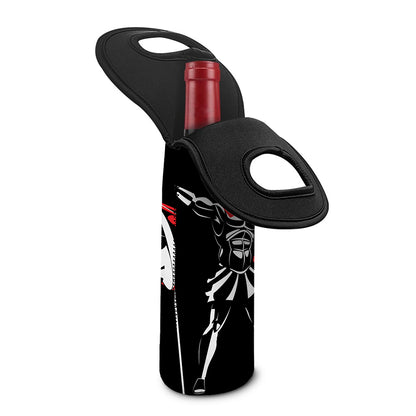 Spartan Warrior Print Single Neoprene Wine Tote