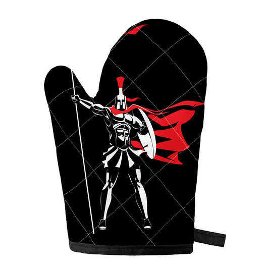 Spartan Warrior Print Single Oven Mitt