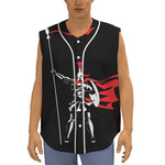 Spartan Warrior Print Sleeveless Baseball Jersey