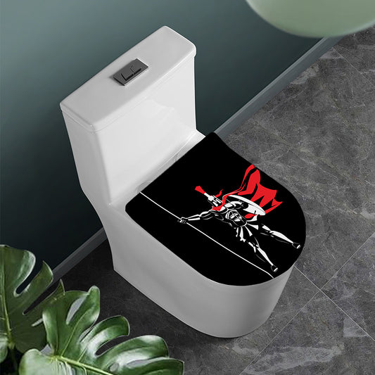 Spartan Warrior Print Toilet Lid Cover