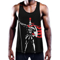 Spartan Warrior Print Men's Workout Tank Top
