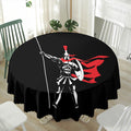 Spartan Warrior Print Waterproof Round Tablecloth