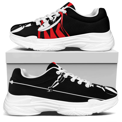 Spartan Warrior Print White Chunky Shoes