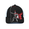 Spartan Warrior Print White Mesh Trucker Cap