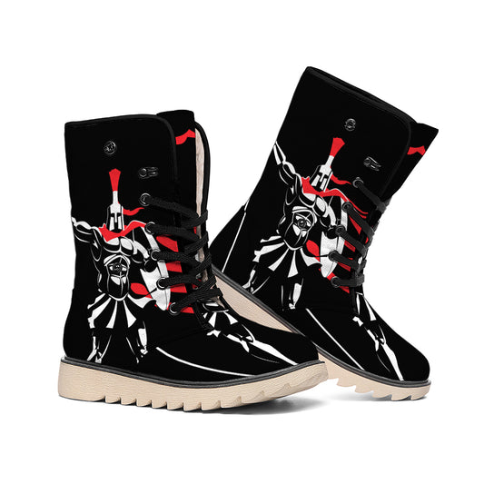 Spartan Warrior Print Winter Boots