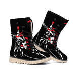 Spartan Warrior Print Winter Boots