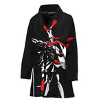 Spartan Warrior Print Women's Bathrobe