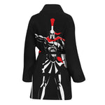 Spartan Warrior Print Women's Bathrobe
