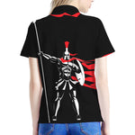Spartan Warrior Print Women's Polo Shirt