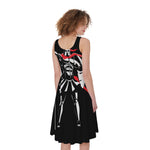 Spartan Warrior Print Women's Sleeveless Dress
