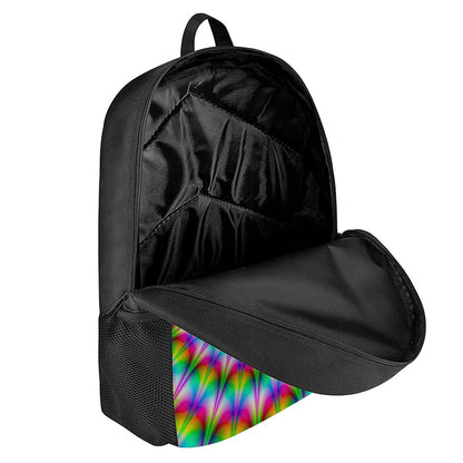 Spiky Psychedelic Optical Illusion 17 Inch Backpack