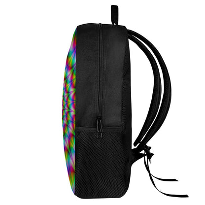Spiky Psychedelic Optical Illusion 17 Inch Backpack