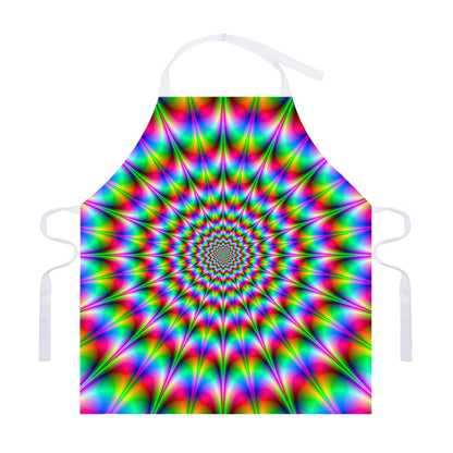 Spiky Psychedelic Optical Illusion Adjustable Apron