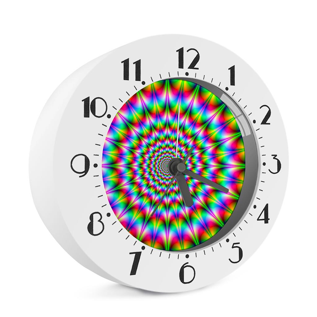 Spiky Psychedelic Optical Illusion Alarm Clock