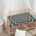 Spiky Psychedelic Optical Illusion Baby Crib Sheet