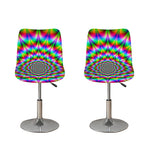 Spiky Psychedelic Optical Illusion Bar Stool Covers