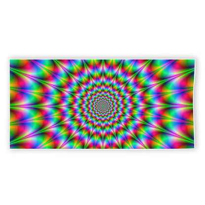 Spiky Psychedelic Optical Illusion Beach Towel