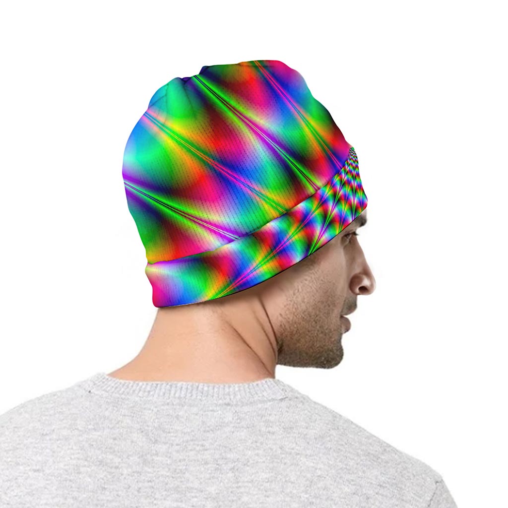 Spiky Psychedelic Optical Illusion Beanie