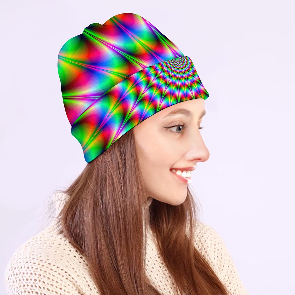 Spiky Psychedelic Optical Illusion Beanie