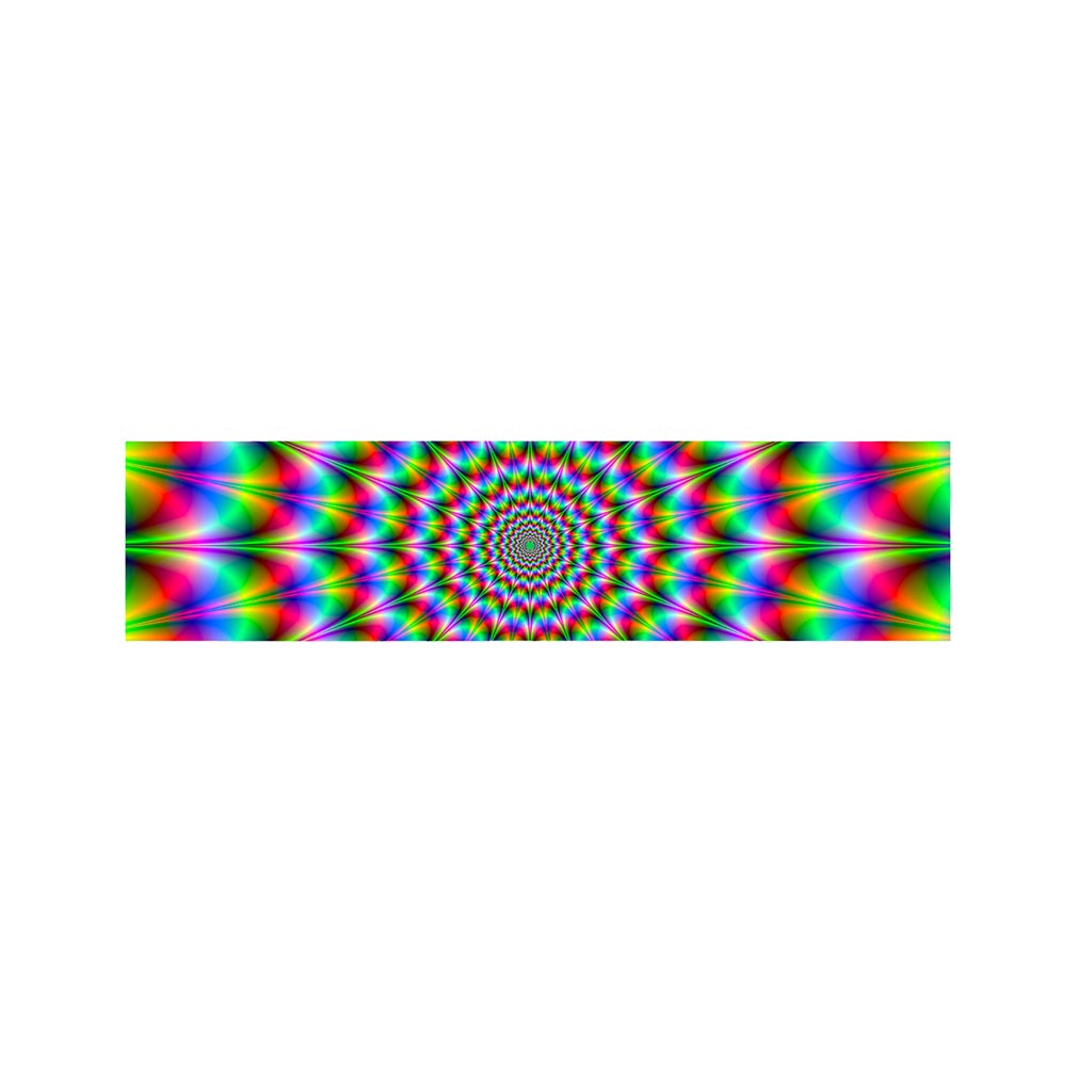 Spiky Psychedelic Optical Illusion Bed Runner