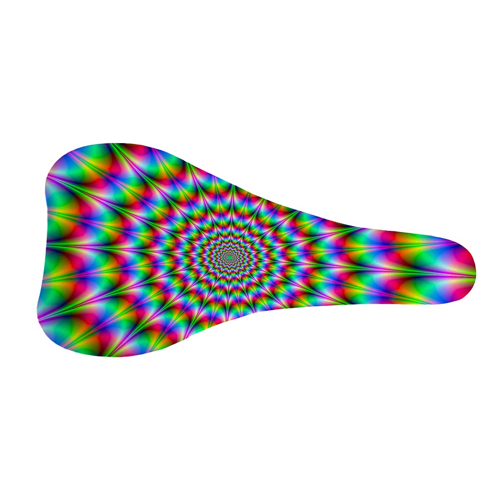 Spiky Psychedelic Optical Illusion Bicycle Seat Cover