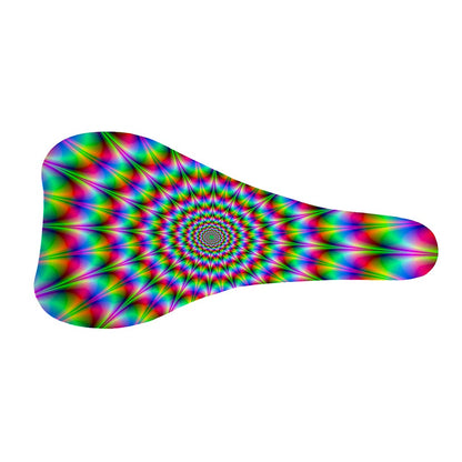 Spiky Psychedelic Optical Illusion Bicycle Seat Cover