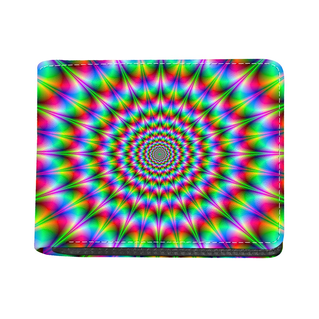 Spiky Psychedelic Optical Illusion Bifold Wallet