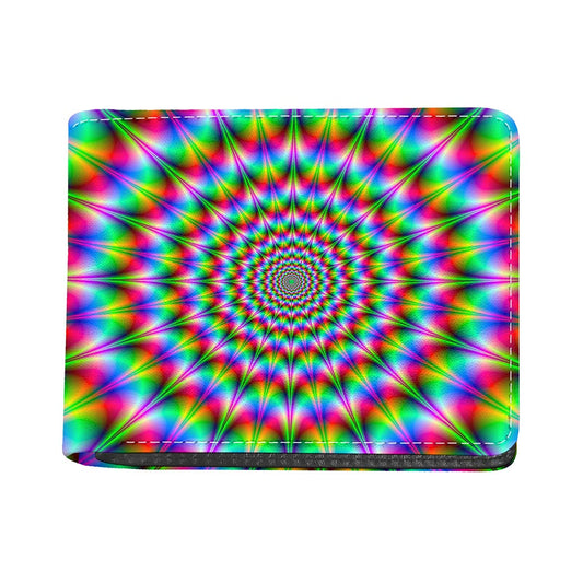 Spiky Psychedelic Optical Illusion Bifold Wallet