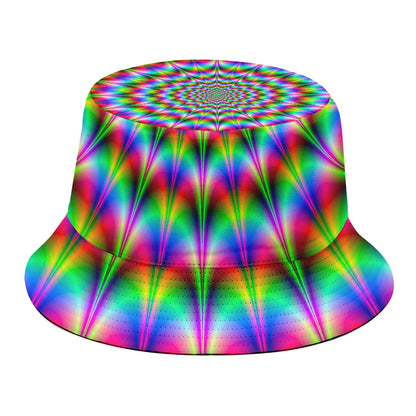 Spiky Psychedelic Optical Illusion Bucket Hat