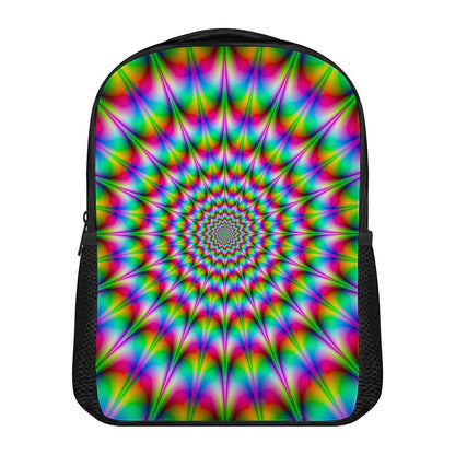 Spiky Psychedelic Optical Illusion Casual Backpack