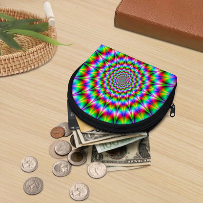 Spiky Psychedelic Optical Illusion Coin Purse