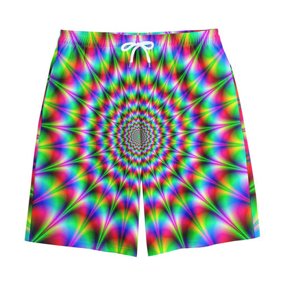 Spiky Psychedelic Optical Illusion Cotton Shorts